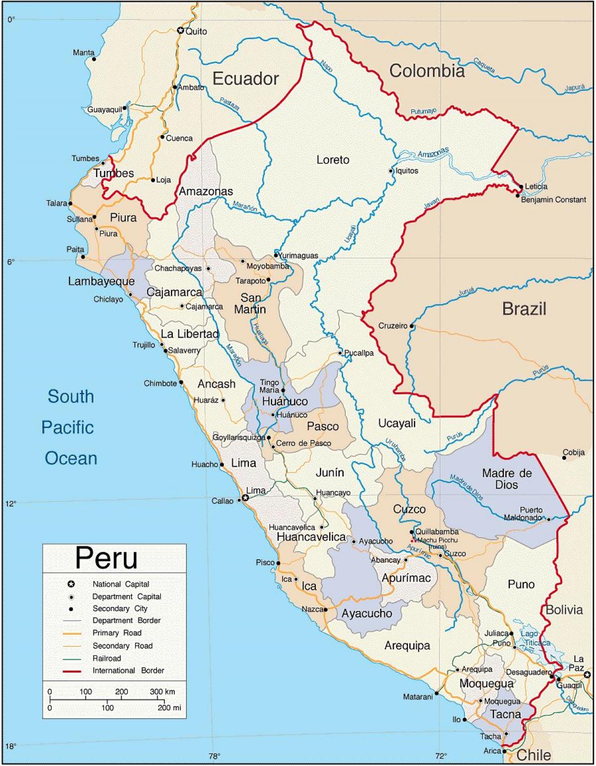 kaart van moray Peru
