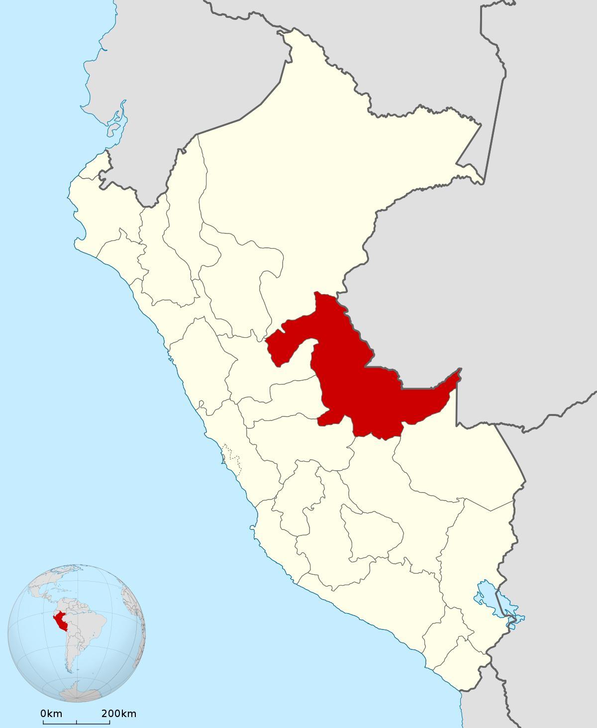 kaart van pucallpa Peru