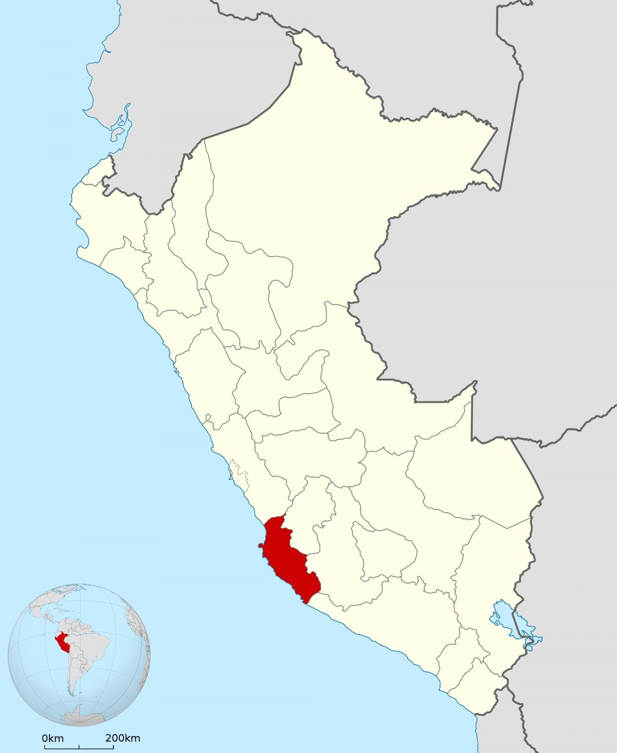 kaart van die ica Peru