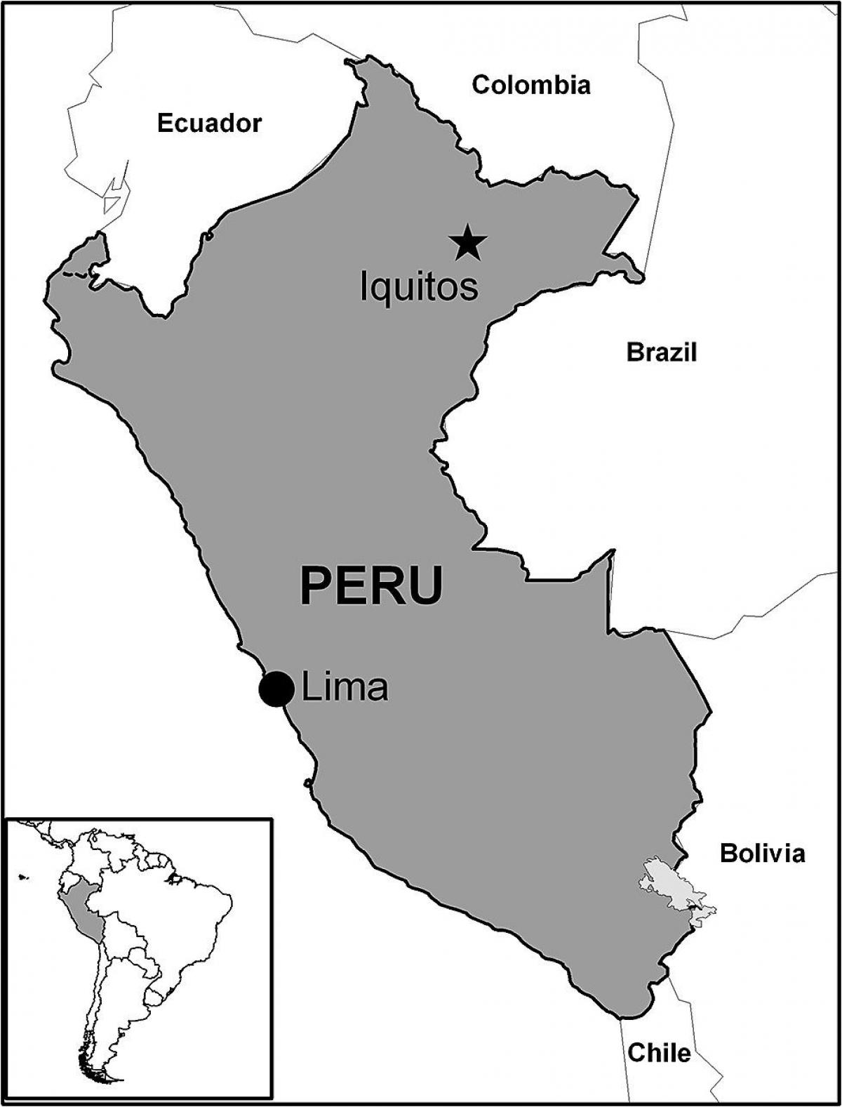 kaart van iquitos Peru