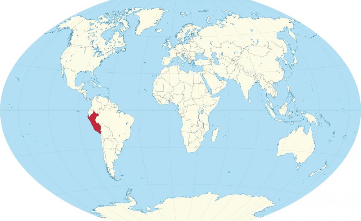 Peru land in die wêreld kaart