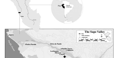 Kaart van caral Peru