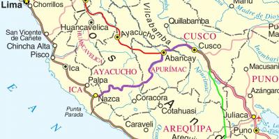 Kaart van cusco Peru