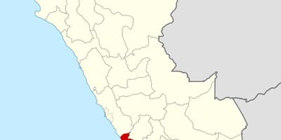 Kaart van die ica Peru