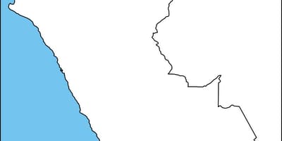 Kaart van die leë kaart van Peru