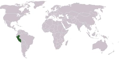 Kaart van Peru globale