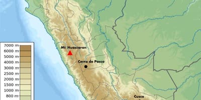 Hoogte kaart Peru