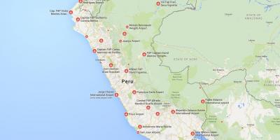 Lughawens in Peru kaart