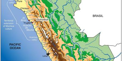 Peru geografie kaart