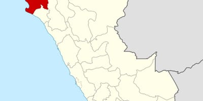 Kaart van Peru, piura